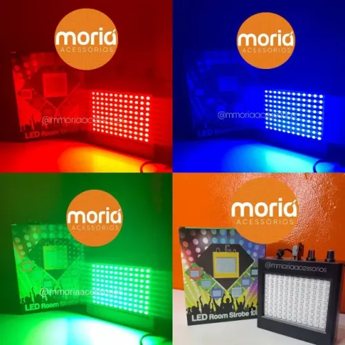 Strobo Rítmico 108 Leds Rgb 108w Rítmico Colorido