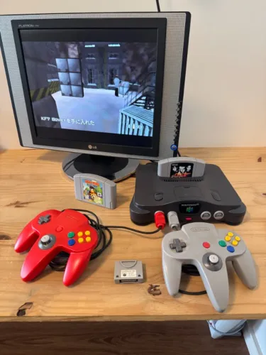 Nintendo 64 Original + 2 Controles + 2 Jogos + Controller Pak