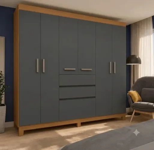 Guarda roupa intenza com 7 portas