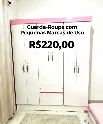 Guarda-Roupa Infantil/Solteiro (6 Portas e 2 Gavetas)