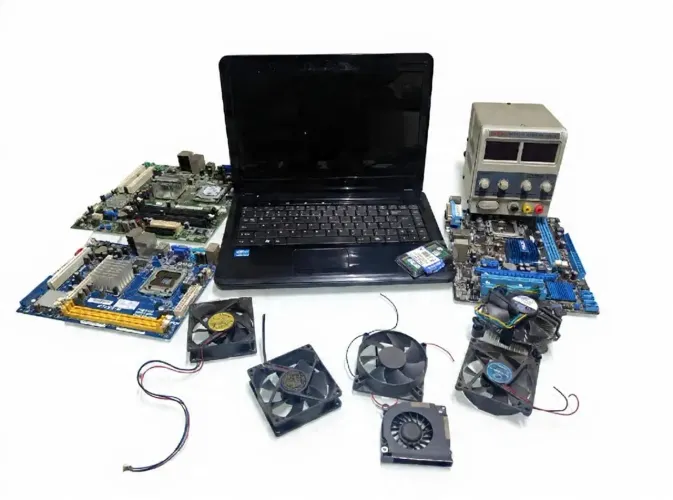 Lote de eletrônicos para conserto