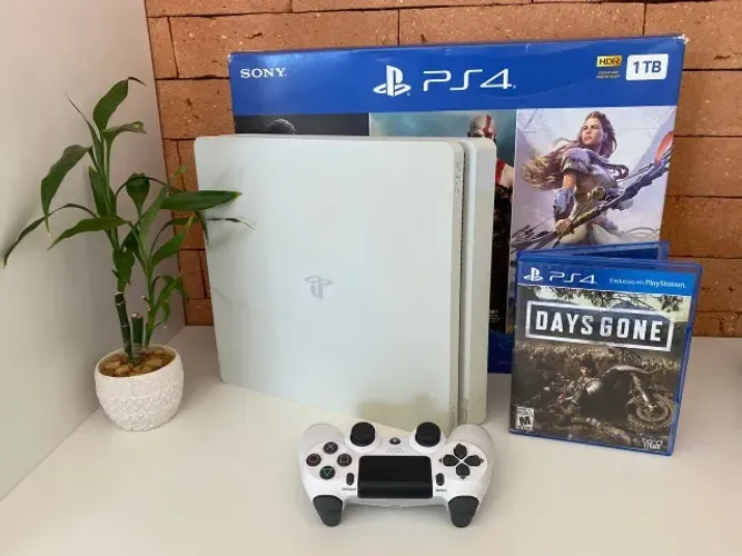 Playstation 4 Slim 1TB - PROMOÇAO - Completo na caixa - C/ Garantia!! Somos Loja!!