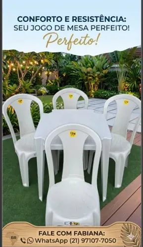 Jogo de mesa para jardim