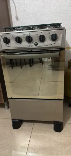 FOGÃO ATLAS 4 BOCAS MÔNACO AUTOMÁTICO MESA DE INOX FORNO 50L/ ESPELHADO