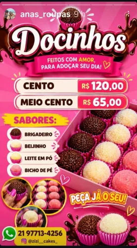 ? Zizi Cakes ? feitos com amor para adoçar seu dia!<br>#ZiziCakes #Docinhos