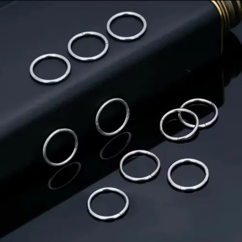 kit piercings argolinhas click em aço cirúrgico 