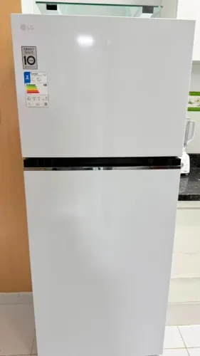 Geladeira/Refrigerador LG Duplex B372 Frost Free 375L 2P Inverter Branca Seminova