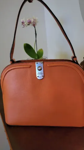 Bolsa Arezzo em couro laranja (usada 1x)