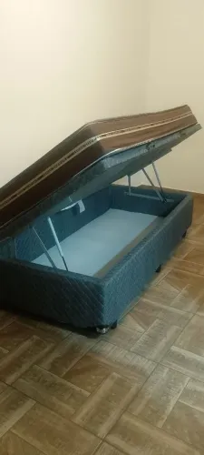 Cama box baú Solteiro com colchão