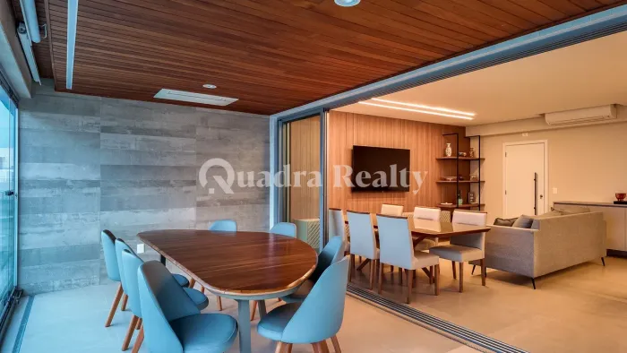 Apartamento com varanda gourmet e vista para o mar