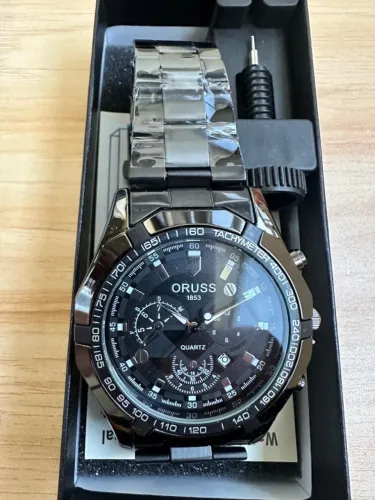 Relógio ORUSS com 5 marcadores cor preto 