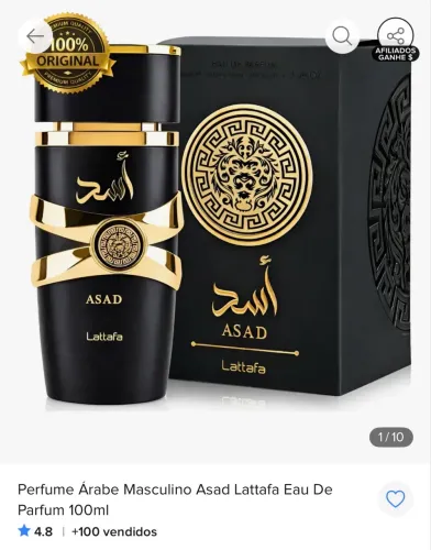 Perfume árabe Asad Lattafa/Zanzibar 100Ml (Tijuca) original