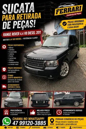 Sucata Range Rover 4.4 V8 Diesel 2011 para retirada de peças