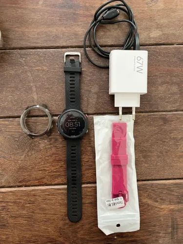 Relógio GARMIN FORERUNNER 245 MUSIC ? COMPLETO + EXTRAS