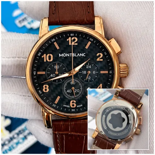 RELOGIO MONTBLANC ROSE FUNDO PRETO
