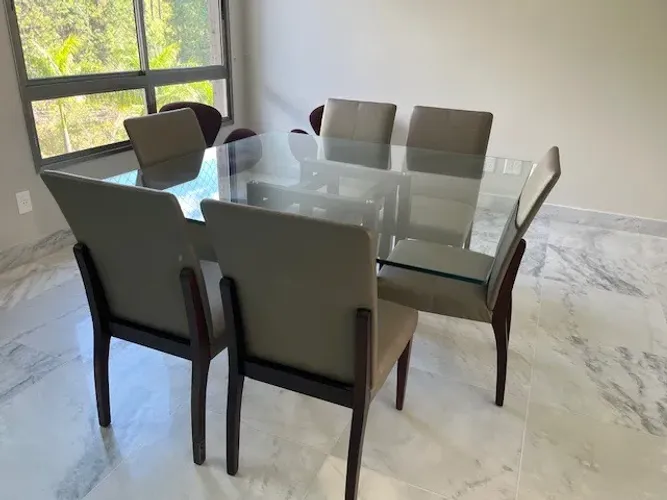 Mesa de Jantar quadrada 1,50m x 1,50m de 6 lugares
