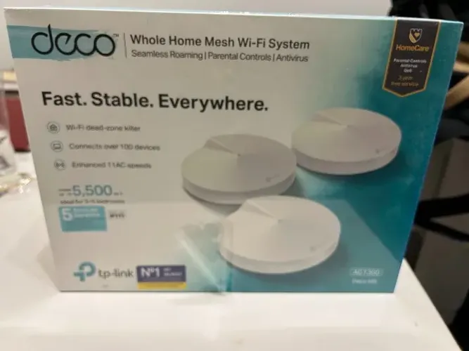 Kit 3 roteadores TP-Link Deco M5 AC1300 Mesh Wi-Fi lacrados na caixa