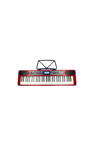 Teclado Musical Bravo Bp399 Bluetooth Usb 61 Teclas Sensitivas Cor Vermelho