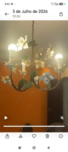 Lustre artesanal floral