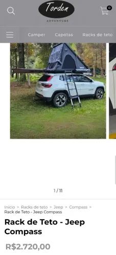 Rack de Teto Reforçado Jeep Compass