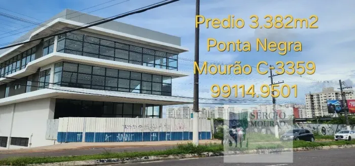 Vendo/Alugo Prédio com 3.915m2, 3 pavimentos. 80 vagas.Alto Padrão. Ponta Negra