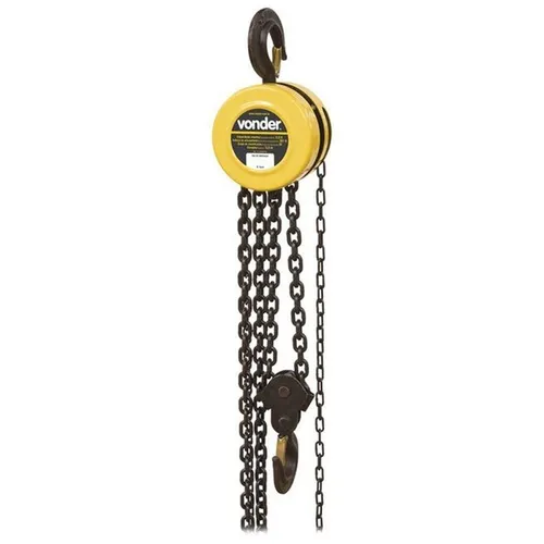Talha Manual 1 Tonelada com Corrente 3 Metros - VONDER<br>