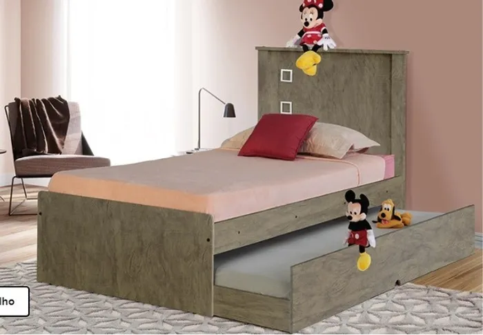 Quarto cama Bi cama solteiro.