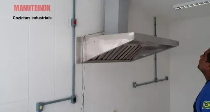 Coifa inox cozinha industrial