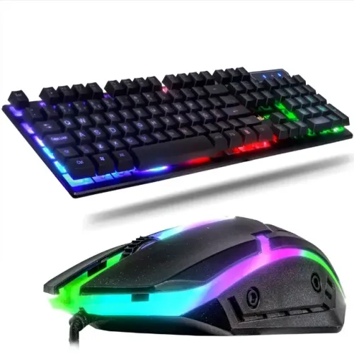 Conjunto de teclado e mouse c/fio ketchup kt-2016