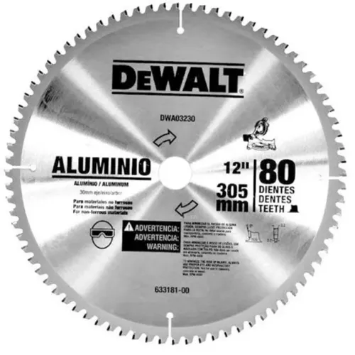 Lamina Serra Dewalt 12pol 80 Dentes Alumínio