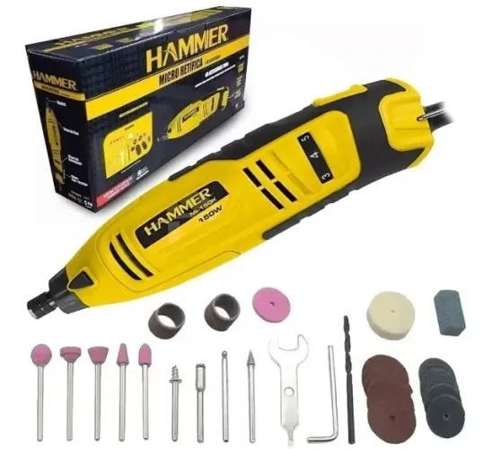 Micro Retífica Hammer Profissional 150W com 40 acessórios 220v na Promoção