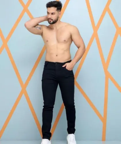 Calça masculina alfaiataria com lycra 