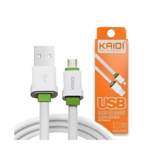 Cabo de dados carregador V8 android 1 metro Kaidi KD 305