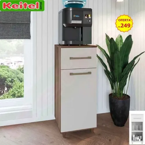 Balcão 1 Porta e 1 Gaveta Cris Naturale / Off White