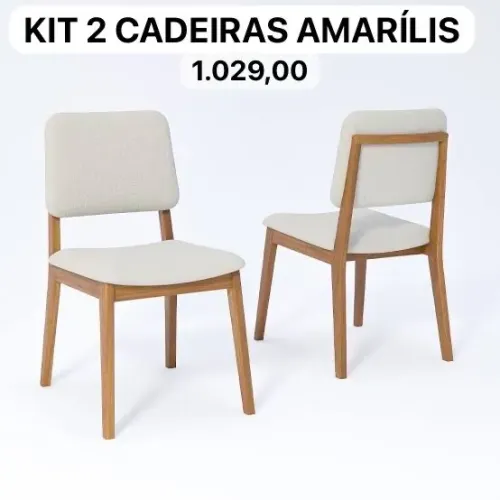 Kit duas cadeiras Amarilis luxo -ENTREGA HOJE !!!