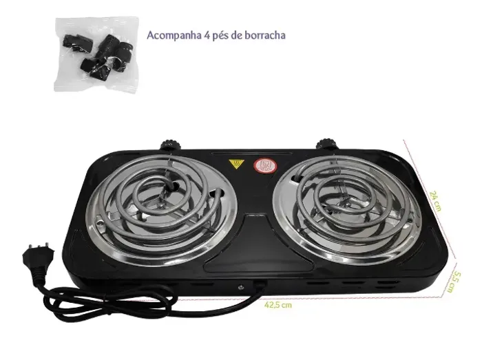Fogão Portátil 2 Bocas 