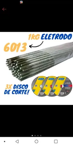 Eletrodo 6013 1kg + 3 Discos de Corte