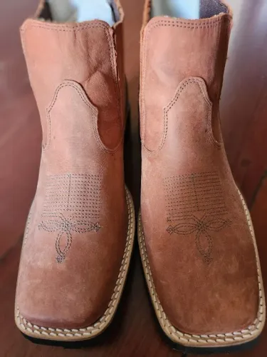 Botina Marron 100% Couro Legítimo - Tamanho 41 - Barato!!! 