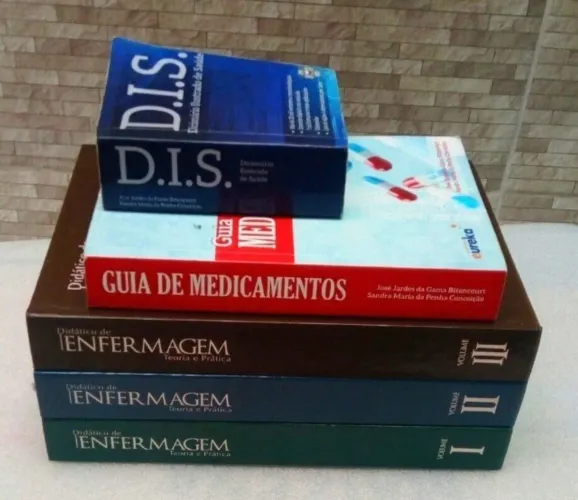 Kit de livros de enfermagem e saúde