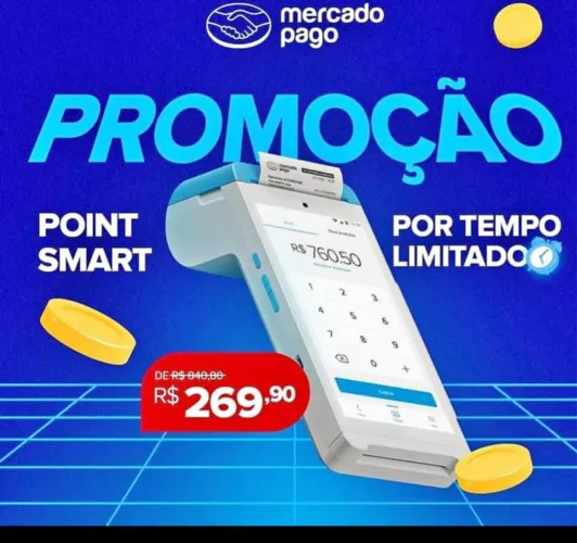 Oferta máquina de cartão do mercado pago POINT smart 2