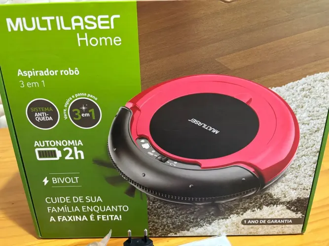 Robô Aspirador Multifunção Vermelho E Preto 127V/220V