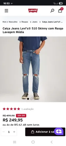 Calça jeans levi's original, nova, preço baixíssimo, qualidade muito alta. 