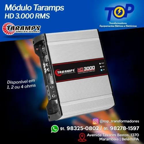 Módulo de Força Taramps HD 3.000 RMS (som automotivo)