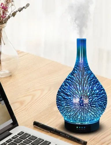 Difusor Umidificador de Ar 3D Estrelas com LED Eletromex EL-5501