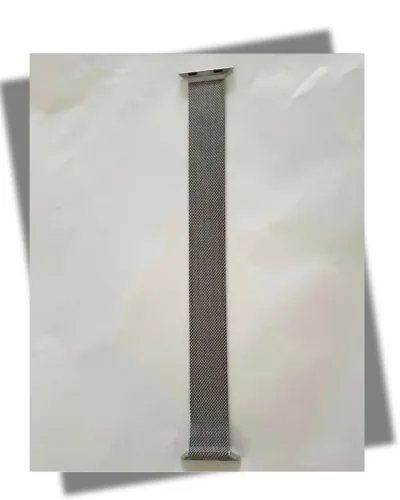 Pulseira trançada prata de aço inoxidável para Apple Watch