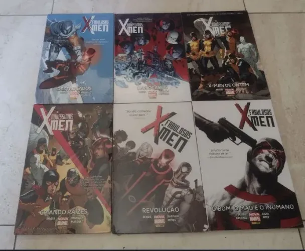 6 HQs X-Men Fabulosos e Novissimos - Marvel - Edição de Colecionador