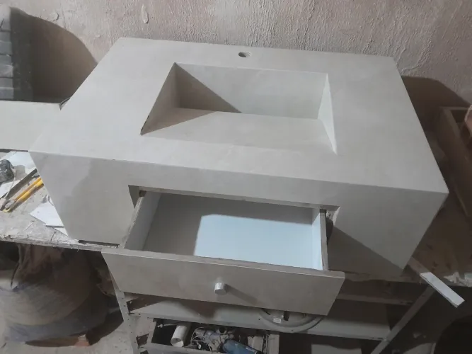 Cuba de embutir em porcelanato
