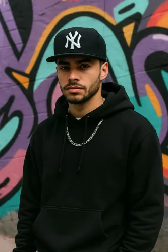 Boné Unissex Aba Reta Estilo Hip-Hop com Letras Bordadas