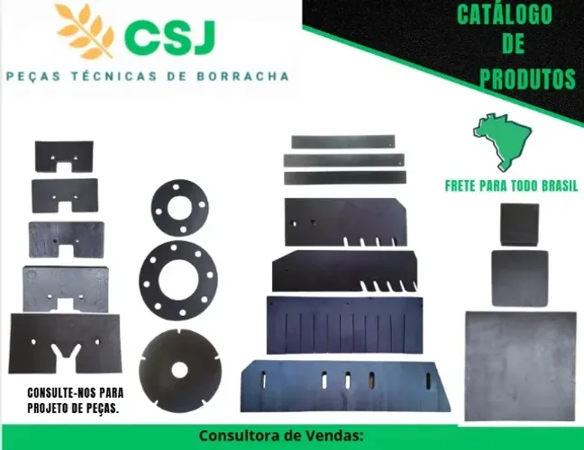 Peças  técnicas  de borracha 