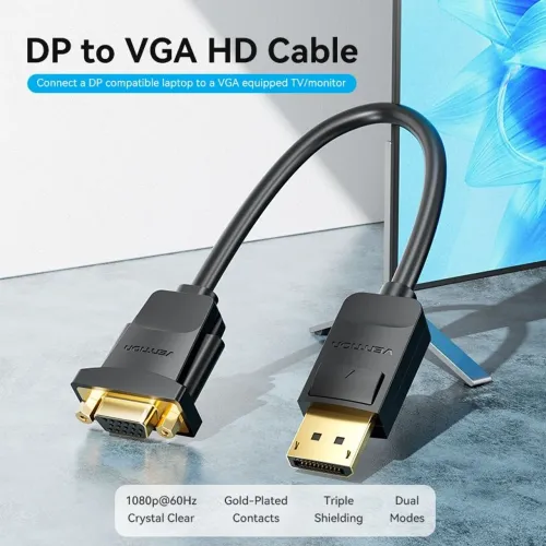 Cabo Conversor DP para VGA HD - 1080p@60Hz